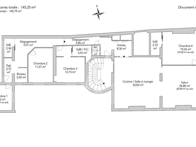 Appartement Paris 9e - 4 chambres - 145m²