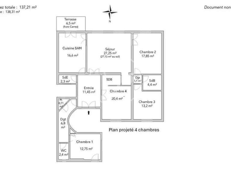 Appartement Paris 9e - 3 chambres - 138m²