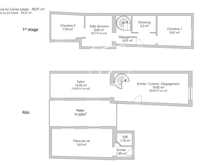 Appartement Paris 9e - 3 chambres - 104m²