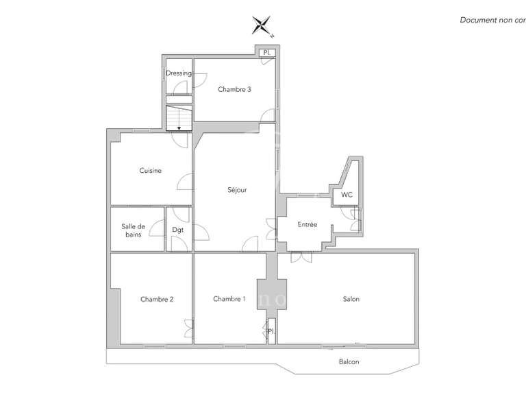 Appartement Paris 9e - 3 chambres - 103m²