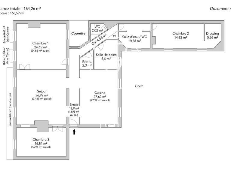 Appartement Paris 9e - 4 chambres - 166m²