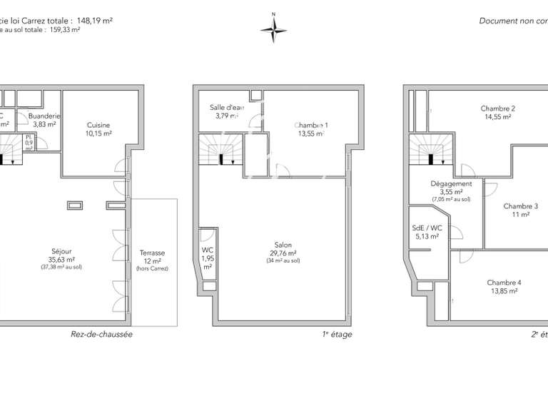 Appartement Paris 9e - 4 chambres - 159m²