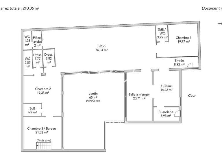 Appartement Paris 9e - 3 chambres - 210m²