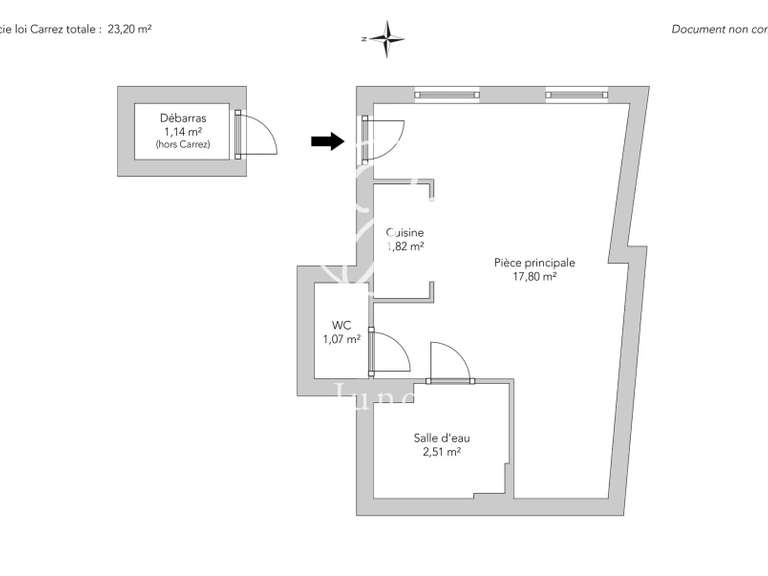 Appartement Paris 9e - 23m²