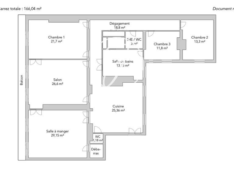 Appartement Paris 9e - 3 chambres - 168m²