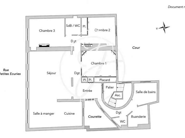 Appartement Paris 9e - 3 chambres - 125m²