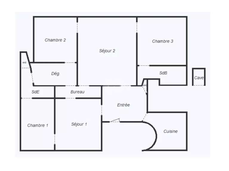 Appartement Paris 9e - 3 chambres - 149m²
