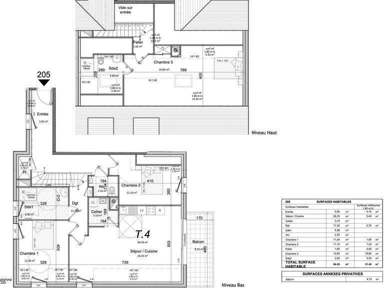 Appartement Perros-Guirec - 3 chambres