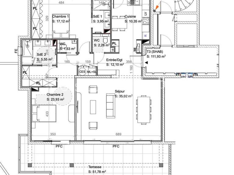 Appartement avec Vue sur mer Porto-Vecchio - 2 chambres - 112m²