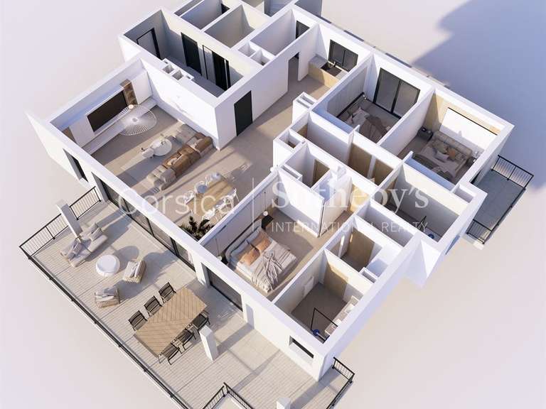 Appartement avec Vue sur mer Porto-Vecchio - 3 chambres - 130m²