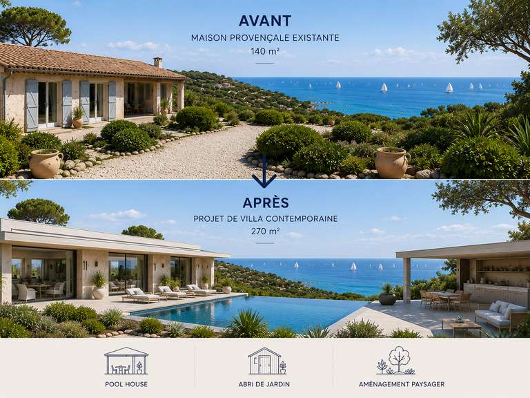 Villa avec Vue sur mer Ramatuelle - 5 chambres - 270m²