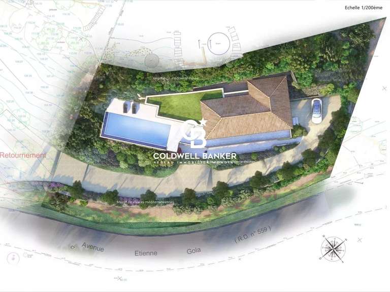 Terrain avec Vue sur mer Rayol-Canadel-sur-Mer - 1500m²