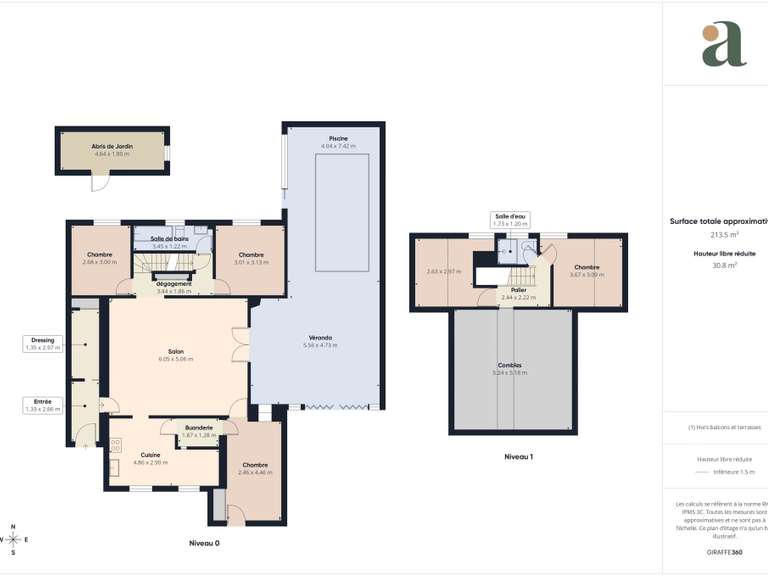 Maison Rillieux-la-Pape - 5 chambres - 196m²