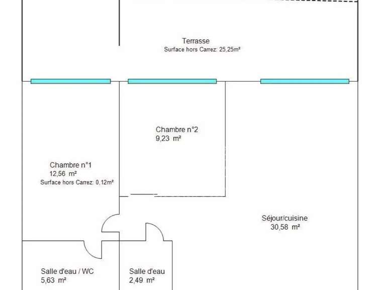 Appartement Roquebrune-Cap-Martin - 2 chambres - 61m²