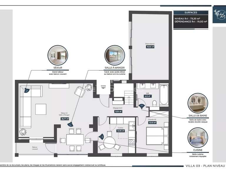 Villa avec Vue sur mer Roquebrune-Cap-Martin - 6 chambres - 181m²