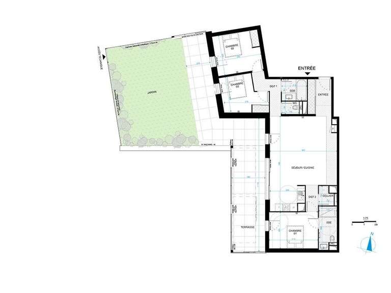 Apartment Saint-Clément-de-Rivière - 3 bedrooms - 99m²
