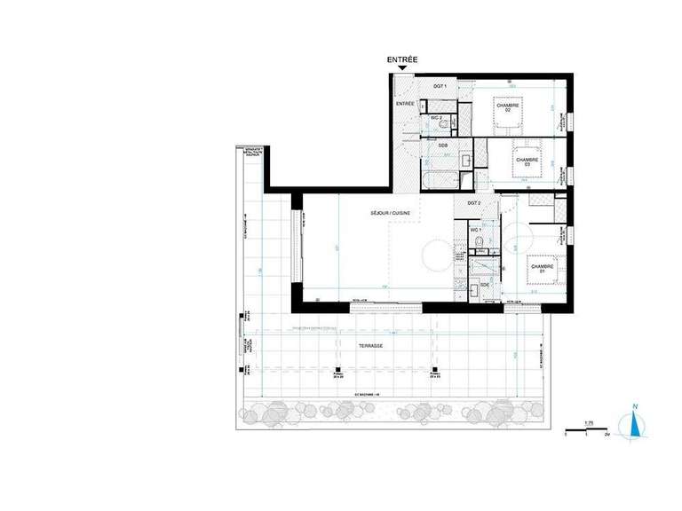 Apartment Saint-Clément-de-Rivière - 3 bedrooms - 107m²