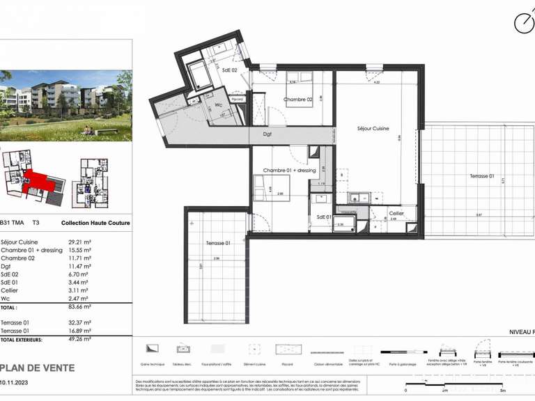 Appartement Saint-Jean-de-Védas - 2 chambres - 84m²