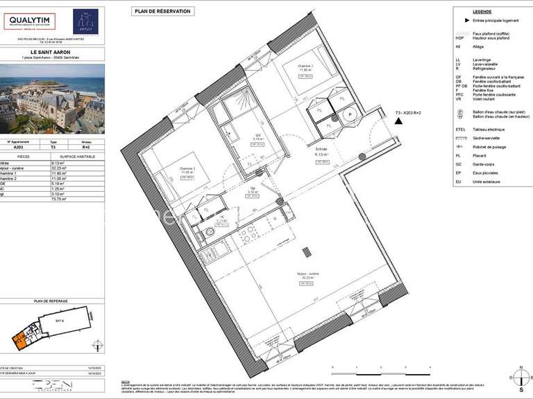 Appartement Saint-Malo - 2 chambres - 73m²