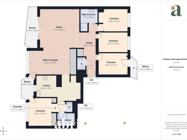 Appartement Saint-Mandé - 4 chambres - 115m²