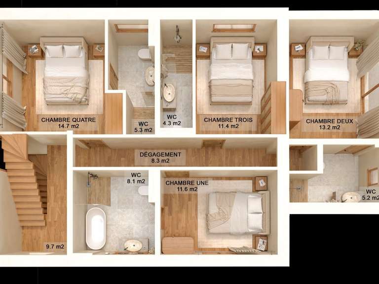 Maison Saint-Martin-de-Belleville - 4 chambres - 208m²