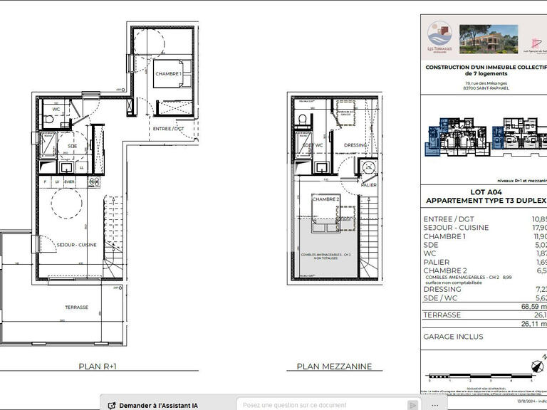 Appartement Saint-Raphaël - 2 chambres - 77m²