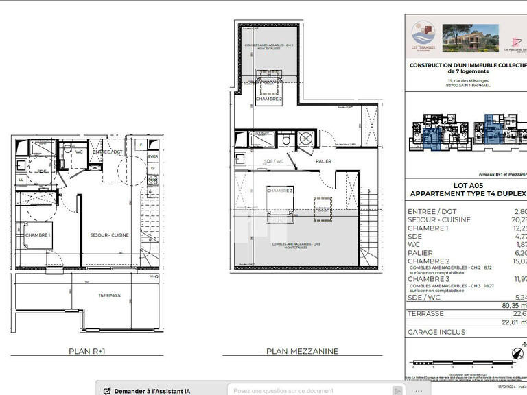 Appartement Saint-Raphaël - 3 chambres - 114m²