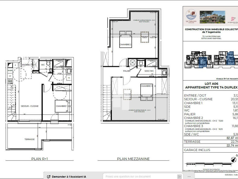 Appartement Saint-Raphaël - 3 chambres - 115m²