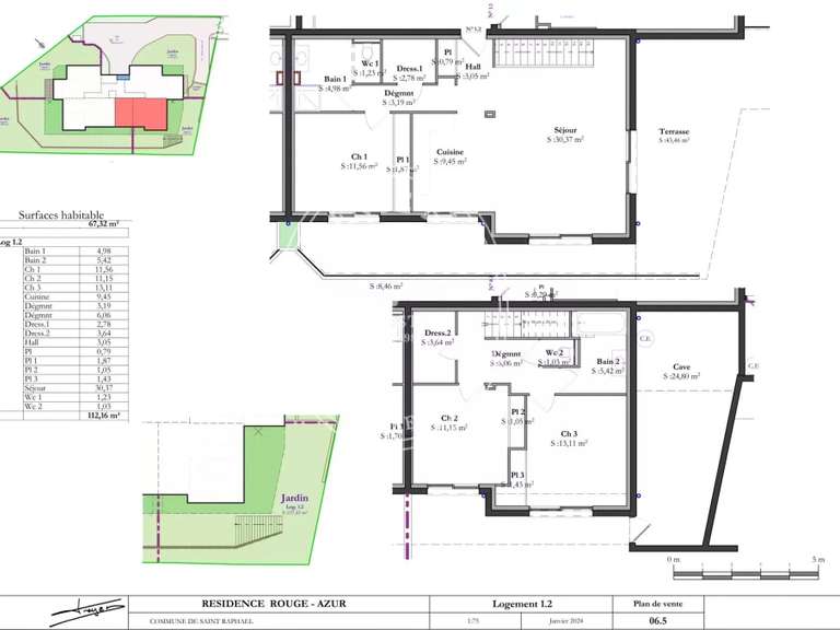 Appartement Saint-Raphaël - 3 chambres - 112m²