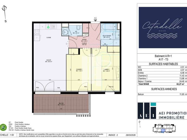 Appartement Saint-Raphaël - 2 chambres - 65m²
