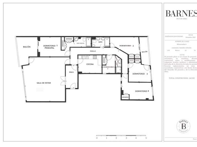 Appartement Saint-Sébastien - 5 chambres - 160m²