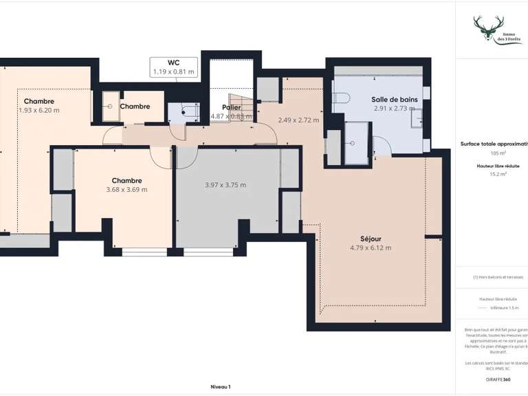 Appartement Senlis - 5 chambres - 229m²