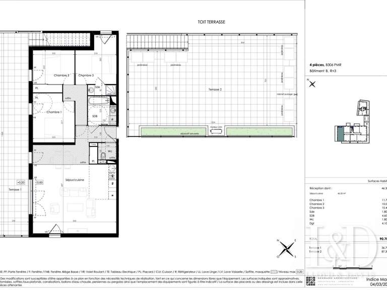 Appartement Sète - 3 chambres - 91m²