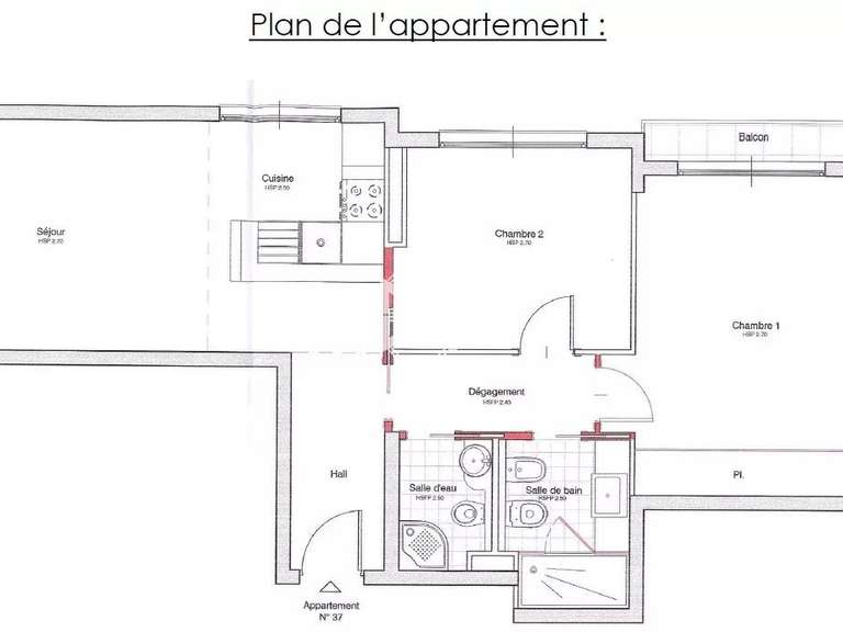 Appartement avec Vue sur mer Sète - 2 chambres - 71m²