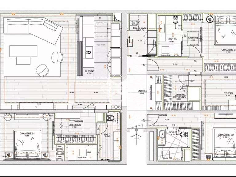 Appartement Sète - 4 chambres - 220m²