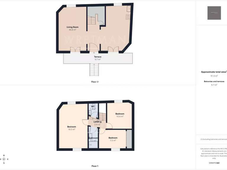 Appartement Tourrettes-sur-Loup - 3 chambres - 139m²