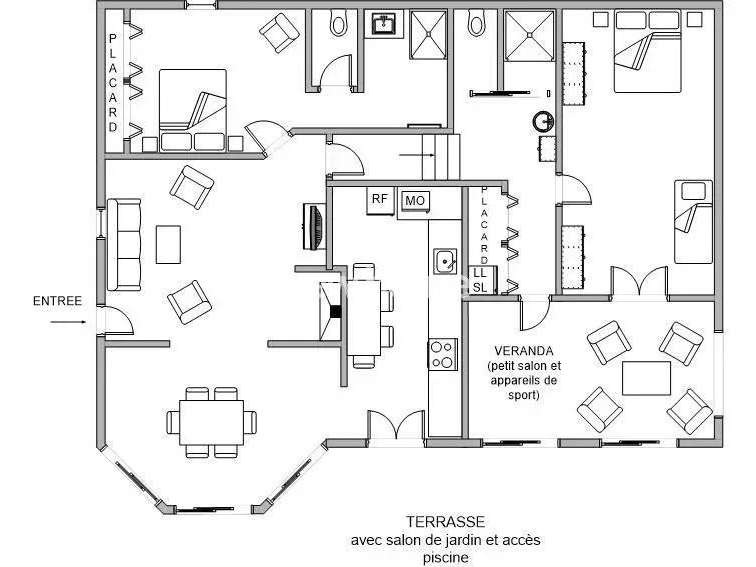 House Tourtour - 2 bedrooms - 110m²