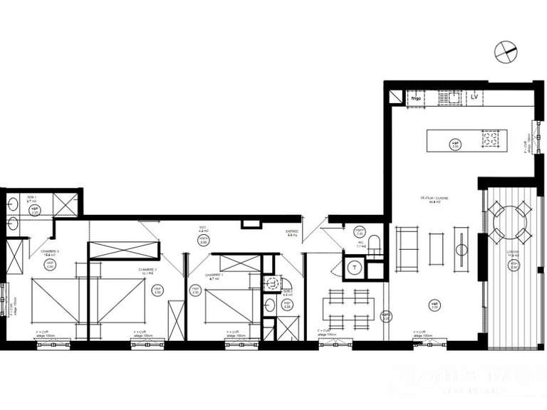 Appartement Urrugne - 3 chambres - 97m²