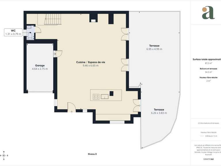 Maison avec Vue sur mer Vallauris - 3 chambres - 130m²