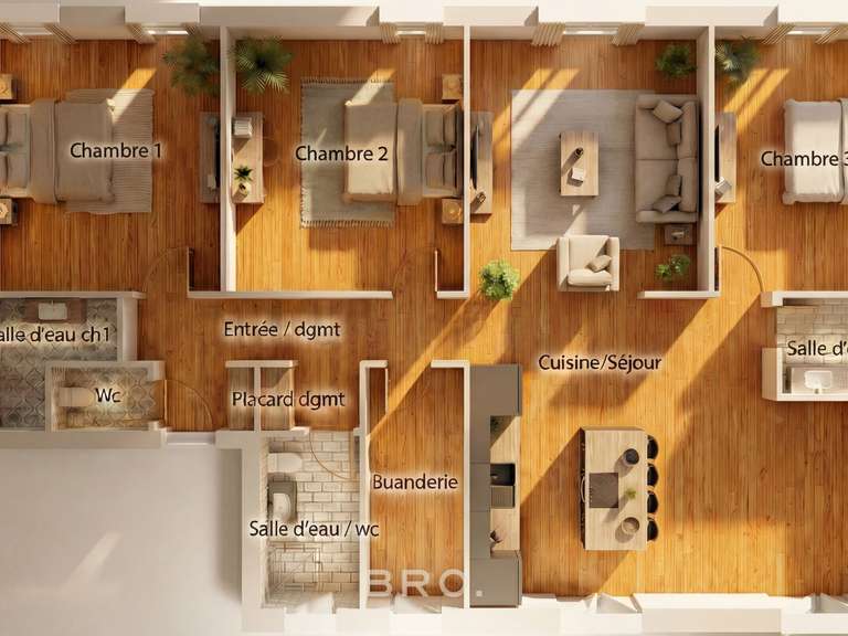 Appartement Vannes - 3 chambres