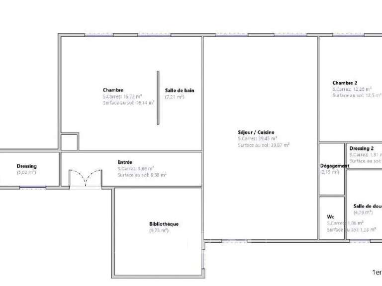 Appartement Versailles - 3 chambres - 106m²