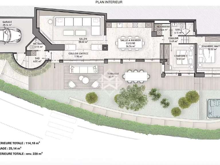 Appartement Villefranche-sur-Mer - 2 chambres - 114m²