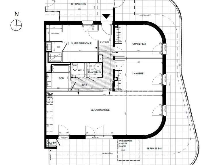 Appartement Villeneuve-de-la-Raho - 3 chambres - 100m²